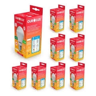 KIT 10 LAMPADAS LED 12W BIV BRANCA 6500K  OUROLUX